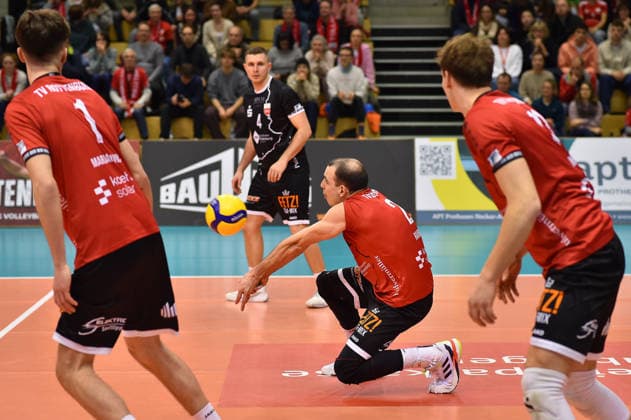 in the middle Moritz Rauber TV Rottenburg, 02 TV Rottenburg vs VC Juniors Frankfurt, Volleyball, 2 Bundesliga Sued, 17 Matchday, Match 5676, Season 2025 2026, 01 02 2026, TV Rottenburg vs VC Juniors Frankfurt, Volleyball, 2 Bundesliga Sued, 17 Matchday, Match 5676, Season 2025 2026, 01 02 2026 Rottenburg Copyright: xEibner-Pressefoto RalphxKunzex EP_RKE