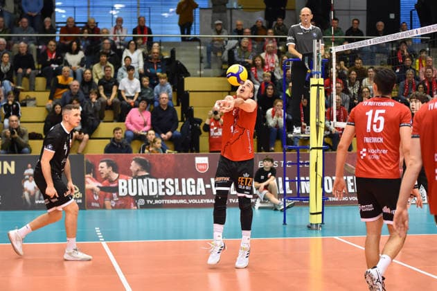 Moritz Rauber TV Rottenburg, 02 TV Rottenburg vs VC Juniors Frankfurt, Volleyball, 2 Bundesliga Sued, 17 Matchday, Match 5676, Season 2025 2026, 01 02 2026, TV Rottenburg vs VC Juniors Frankfurt, Volleyball, 2 Bundesliga Sued, 17 Matchday, Match 5676, Season 2025 2026, 01 02 2026 Rottenburg Copyright: xEibner-Pressefoto RalphxKunzex EP_RKE