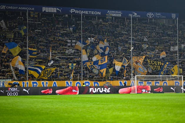 Parma Calcio supporterts during Parma Calcio vs Juventus FC, Italian soccer Serie A match in Parma, Italy, February 01 2026  Copyright: xGianlucaxRicci IPAxSportx xipa-agency.netx xx IPA_70858823 IPA_Agency_IPA70858823