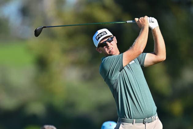February 01, 2026: Seamus Power tees off on the 2nd hole during the final round of the Farmers Insurance Open on Torrey Pines South Course in San Diego, California. CSM San Diego USA - ZUMAc04_ 20260201_zma_c04_055 Copyright: xJustinxFinex