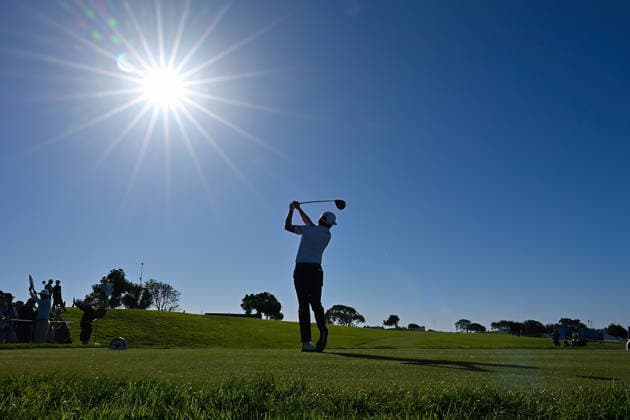 February 01, 2026: David Lipsky on the 2nd hole during the final round of the Farmers Insurance Open on Torrey Pines South Course in San Diego, California. CSM San Diego USA - ZUMAc04_ 20260201_zma_c04_059 Copyright: xJustinxFinex