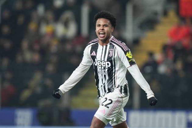 Juventus™ Weston McKennie celebrates after scoring the 0-2 goal for his team during the Serie A soccer match between Parma and Juventus at Ennio Tardini Stadium in Parma, North Italy, Sunday, February 1, 2026. Soccer  Copyright: xMassimoxPaolone LaPressex