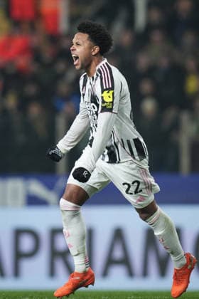 Juventus™ Weston McKennie celebrates after scoring the 0-2 goal for his team during the Serie A soccer match between Parma and Juventus at Ennio Tardini Stadium in Parma, North Italy, Sunday, February 1, 2026. Soccer  Copyright: xMassimoxPaolone LaPressex