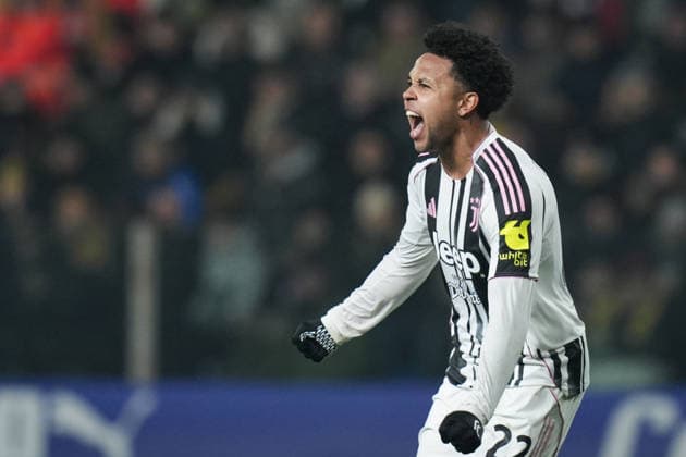Juventus™ Weston McKennie celebrates after scoring the 0-2 goal for his team during the Serie A soccer match between Parma and Juventus at Ennio Tardini Stadium in Parma, North Italy, Sunday, February 1, 2026. Soccer  Copyright: xMassimoxPaolone LaPressex