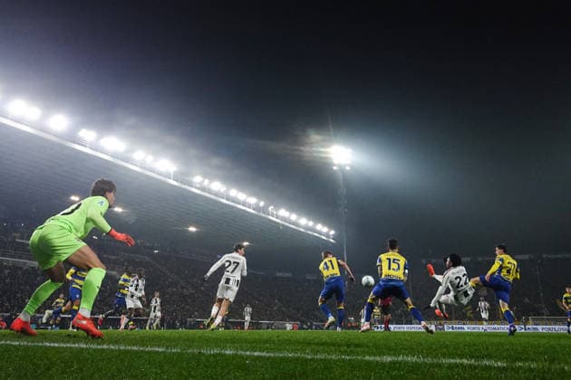Juventus™ Weston McKennie goal 0-2 during the Serie A soccer match between Parma and Juventus at Ennio Tardini Stadium in Parma, North Italy, Sunday, February 1, 2026. Soccer  Copyright: xMassimoxPaolone LaPressex