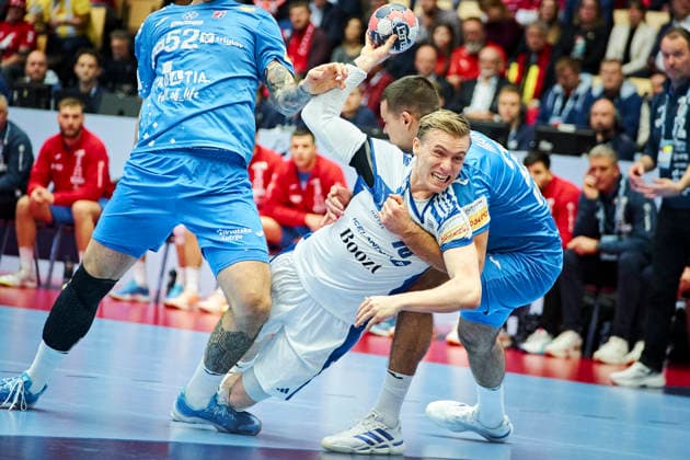 European Men s Handball Championship Bronze Match Iceland s Gisli Kristjansson during the EHF Euro 2026 Bronze match in handball between Iceland and Croatia at Jyske Bank Boxen in Herning on Sunday, February 1, 2026 Photo Thomas Traasdahl Ritzau Scanpix , Herning Denmark  Copyright: RitzauxScanpix ThomasxTraasdahlx spdk20260201-161016-L