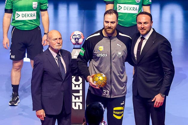 01 02 2026, Handball, Men s EHF EURO 2026, Germany Denmark, Jyske Bank Boxing in Herning Emil Siersbaek Bergholt Denmark 33 Honor Award All Stars Team of Euro2026 Denmark
