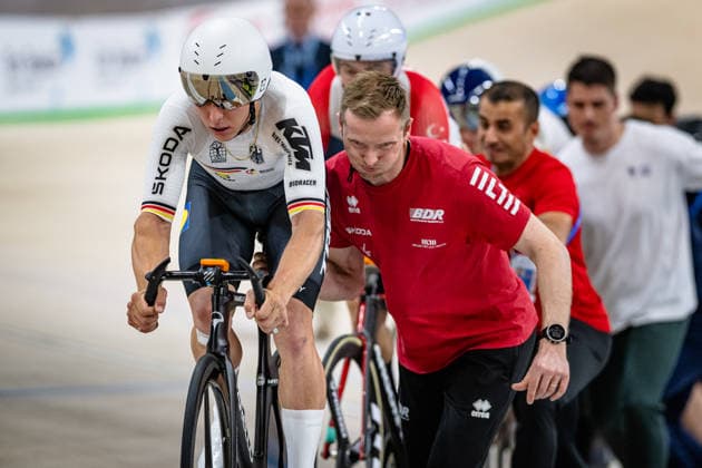 TEUTENBERG Tim Torn UEC Track Cycling European Championships Konya 2026 TEUTENBERG Tim Torn GER Germany SCHÄDLICH Lucas GER Coach Landscape horizontal Landscape Event Event UEC Track Cycling European Championships 2026 Category Category Cycling Track Cycling European Championships Location Location Asia Turkey Konya Discipline Elimination Race Category Elite Men Distance m Date Date 01 02 2026 Sunday Day 1