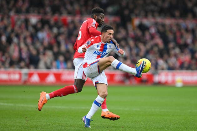 Nottingham Forest v Crystal Palace - Premier League Ibrahim Sangare of Nottingham Forest puts pressure on Yeremi Pino of Crystal Palace during the Premier League match between Nottingham Forest and Crystal Palace at the City Ground in Nottingham, England, on February 1, 2026. Nottingham Nottinghamshire United Kingdom  Copyright: xMIxNewsx originalFilename:fletcher-nottingh260201_npYb3.jpg