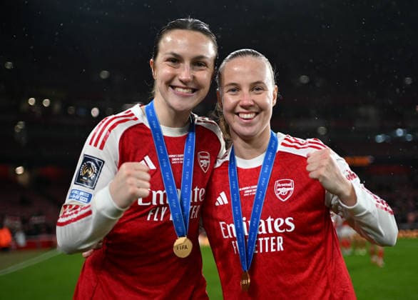 Arsenal Women FC v SC Corinthians - FIFA Women s Champions Cup 2026 Final LONDON, ENGLAND - FEBRUARY 01: Lotte Wubben-Moy and Beth Mead of Arsenal FC celebrate following the FIFA Women s Champions Cup 2026 Final match between Arsenal Women FC and SC Corinthians at Arsenal Stadium on February 01, 2026 in London, England., Credit:JB1 JB1 Avalon United Kingdom, England, London, Arsenal Stadium  Copyright: xJB1x xJB1x xAvalonx 1071386213