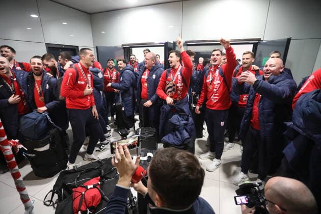 Velika Gorica, Croatia, 020226. Welcome of the Croatian handball team after winning bronze at the European Championship, EM, Europameisterschaft Photo: Ranko Suvar CROPIX Hrvatska Copyright: xxRankoxSuvarx rukometasi_docek10-020226