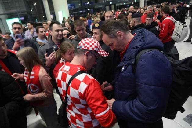 Velika Gorica, Croatia, 020226. Welcome of the Croatian handball team after winning bronze at the European Championship, EM, Europameisterschaft In the photo: Dagur Sigurdsson. Photo: Ranko Suvar CROPIX Hrvatska Copyright: xxRankoxSuvarx rukometasi_docek25-020226