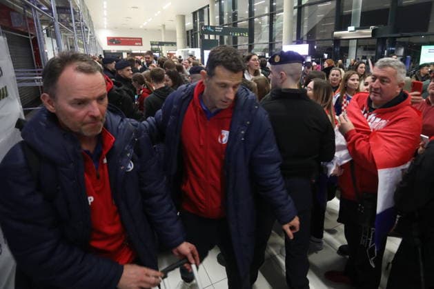 Velika Gorica, Croatia, 020226. Welcome of the Croatian handball team after winning bronze at the European Championship, EM, Europameisterschaft In the photo: Dagur Sigurdsson. Photo: Ranko Suvar CROPIX Hrvatska Copyright: xxRankoxSuvarx rukometasi_docek28-020226
