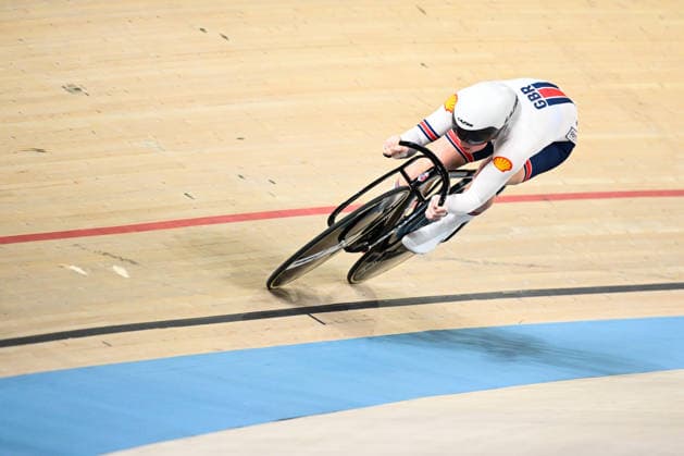 2026 UEC Track Elite European Championships Picture by Olly Hassell SWpix.com - 02 02 2026 - Cycling - 2026 UEC Track Elite European Championships - Konya Velodrome, Konya, Türkiye - Women s Sprint Qualifying - Emma Finucane (Great Britain) during the Women s Sprint Qualifying 200m flying start setting a new world record of 9.759 Copyright: x xSWpix.comx(t axPhotographyxHubxLtd)xOllyxHassell SWpix.comx SWP-3177-0247