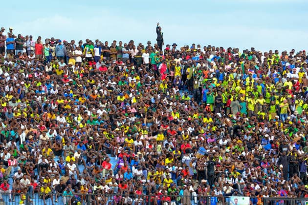 DRC: Michel Nkuka Lumumba at AS Vita Club vs Les Aigles du Congo Derby KINSHASA, DRC - JANUARY 31, 2026: Michel Nkuka Mboladinga, popularly known as Lumumba for his iconic tribute pose to Patrice Lumumba, attends the Linafoot Ligue 1 match between AS Vita Club and FC Les Aigles du Congo at Stade Tata RaphaÃ«l. This marks his first public appearance in a Congolese stadium following his viral fame during the 2025 Africa Cup of Nations (AFCON) in Morocco. The high-stakes derby ended in a 0-0 draw. Kinshasa TATA RAPAHEL Stadium KINSHASA Democratic Republic of the Congo
