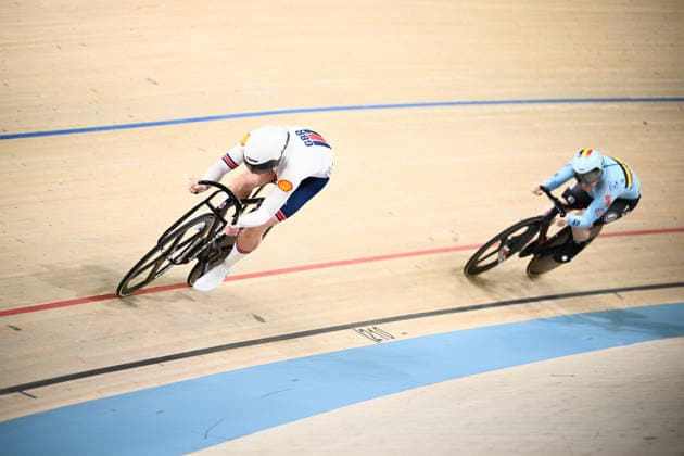 2026 UEC Track Elite European Championships Picture by Olly Hassell SWpix.com - 02 02 2026 - Cycling - 2026 UEC Track Elite European Championships - Konya Velodrome, Konya, Türkiye - Women s Sprint 1 8 Finals - Emma Finucane (Great Britain) Copyright: x xSWpix.comx(t axPhotographyxHubxLtd)xOllyxHassell SWpix.comx SWP-3177-0295