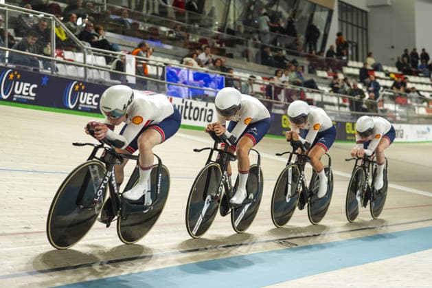 2026 UEC European Track cycling, Rad, Radsport, Bahnrad, Bahn Championships in Konya KONYA, TURKIYE - FEBRUARY 2: Athletes compete in women s team pursuit races during 2026 UEC Track Cycling European Championships, organized in collaboration between the Turkish Cycling Federation and the European Cycling Union (UEC), in Konya, Turkiye on February 2, 2026. Dilara Irem Sancar Anadolu Konya Turkey. Editorial use only. Please get in touch for any other usage.  Copyright: x2026xAnadoluxDilaraxIremxSancarx