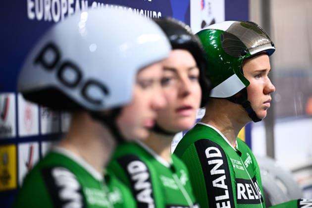 2026 UEC Track Elite European Championships Picture by Olly Hassell SWpix.com - 02 02 2026 - Cycling - 2026 UEC Track Elite European Championships - Konya Velodrome, Konya, Türkiye - Women s Team Pursuit First Round - Erin Creighton (Ireland) Copyright: x xSWpix.comx(t axPhotographyxHubxLtd)xOllyxHassell SWpix.comx SWP-3177-0300
