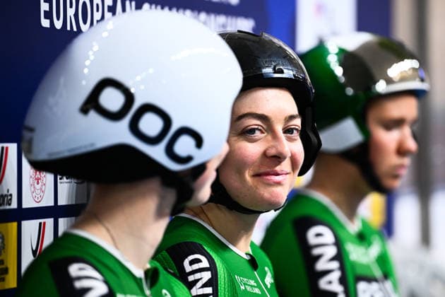 2026 UEC Track Elite European Championships Picture by Olly Hassell SWpix.com - 02 02 2026 - Cycling - 2026 UEC Track Elite European Championships - Konya Velodrome, Konya, Türkiye - Women s Team Pursuit First Round - Fiona Mangan (Ireland) Copyright: x xSWpix.comx(t axPhotographyxHubxLtd)xOllyxHassell SWpix.comx SWP-3177-0302