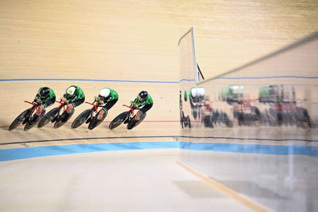 2026 UEC Track Elite European Championships Picture by Olly Hassell SWpix.com - 02 02 2026 - Cycling - 2026 UEC Track Elite European Championships - Konya Velodrome, Konya, Türkiye - Women s Team Pursuit First Round - Emma Jeffers (Ireland), Fiona Mangan (Ireland), Erin Creighton (Ireland), Esther Wong (Ireland) Copyright: x xSWpix.comx(t axPhotographyxHubxLtd)xOllyxHassell SWpix.comx SWP-3177-0307
