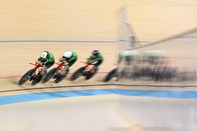 2026 UEC Track Elite European Championships Picture by Olly Hassell SWpix.com - 02 02 2026 - Cycling - 2026 UEC Track Elite European Championships - Konya Velodrome, Konya, Türkiye - Women s Team Pursuit First Round - Emma Jeffers (Ireland), Fiona Mangan (Ireland), Erin Creighton (Ireland), Esther Wong (Ireland) Copyright: x xSWpix.comx(t axPhotographyxHubxLtd)xOllyxHassell SWpix.comx SWP-3177-0308
