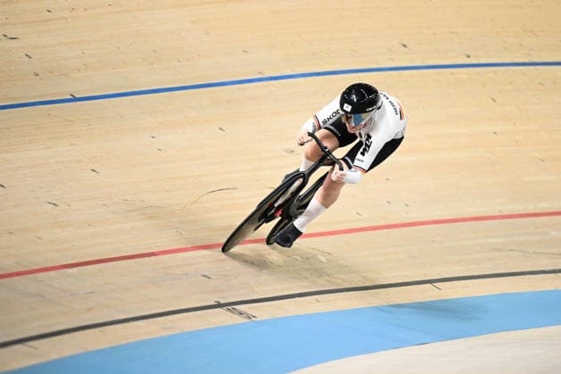 2026 UEC Track Elite European Championships Picture by Olly Hassell SWpix.com - 02 02 2026 - Cycling - 2026 UEC Track Elite European Championships - Konya Velodrome, Konya, Türkiye - Women s Sprint Qualifying - Pauline Sophie Grabosch (Germany) Copyright: x xSWpix.comx(t axPhotographyxHubxLtd)xOllyxHassell SWpix.comx SWP-3177-0319