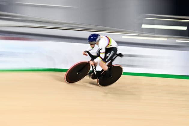 2026 UEC Track Elite European Championships Picture by Olly Hassell SWpix.com - 02 02 2026 - Cycling - 2026 UEC Track Elite European Championships - Konya Velodrome, Konya, Türkiye - Women s Sprint Qualifying - Hetty van de Wouw (Netherlands) Copyright: x xSWpix.comx(t axPhotographyxHubxLtd)xOllyxHassell SWpix.comx SWP-3177-0321