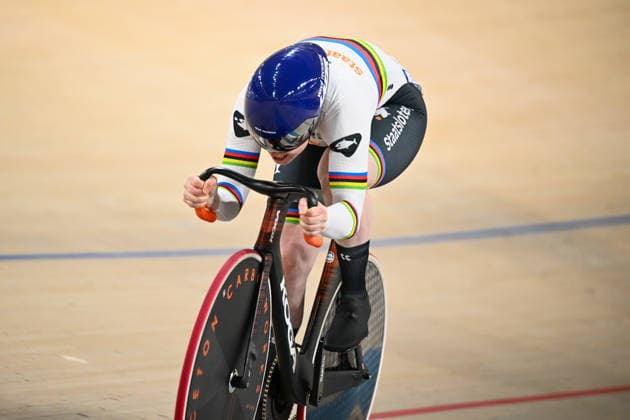 2026 UEC Track Elite European Championships Picture by Olly Hassell SWpix.com - 02 02 2026 - Cycling - 2026 UEC Track Elite European Championships - Konya Velodrome, Konya, Türkiye - Women s Sprint Qualifying - Hetty van de Wouw (Netherlands) Copyright: x xSWpix.comx(t axPhotographyxHubxLtd)xOllyxHassell SWpix.comx SWP-3177-0323