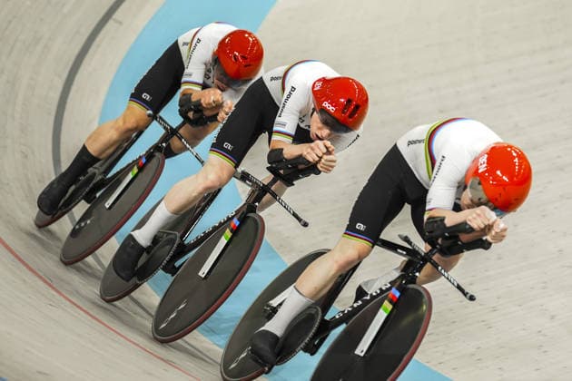 2026 UEC European Track cycling, Rad, Radsport, Bahnrad, Bahn Championships in Konya KONYA, TURKIYE - FEBRUARY 2: Athletes compete men s team pursuit races during 2026 UEC Track Cycling European Championships at Konya Velodrome in Konya, Turkiye on February 2, 2026. Dilara Irem Sancar Anadolu Konya Turkey. Editorial use only. Please get in touch for any other usage.  Copyright: x2026xAnadoluxDilaraxIremxSancarx