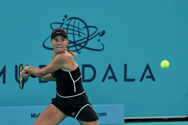 Mubadala Abu Dhabi Open ABU DHABI, UNITED ARAB EMIRATES - FEBRUARY 2: Oksana Selekhmeteva in action against Jelena Ostapenko of Latvia (not seen) during the women’s singles match of the Mubadala Abu Dhabi Open at Zayed Sports City International Tennis Centre in Abu Dhabi, United Arab Emirates on February 2, 2026. Waleed Zein Anadolu Abu Dhabi United Arab Emirates. Editorial use only. Please get in touch for any other usage.  Copyright: x2026xAnadoluxWaleedxZeinx