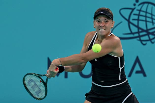 Mubadala Abu Dhabi Open ABU DHABI, UNITED ARAB EMIRATES - FEBRUARY 2: Oksana Selekhmeteva in action against Jelena Ostapenko of Latvia (not seen) during the women’s singles match of the Mubadala Abu Dhabi Open at Zayed Sports City International Tennis Centre in Abu Dhabi, United Arab Emirates on February 2, 2026. Waleed Zein Anadolu Abu Dhabi United Arab Emirates. Editorial use only. Please get in touch for any other usage.  Copyright: x2026xAnadoluxWaleedxZeinx