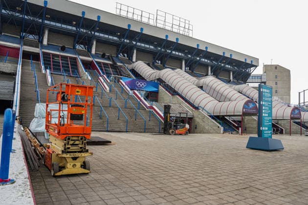 Assago Forum, Milano Cortina Olympic Games, Olympische Spiele, Olympia, OS February 02, 2026, Milan (photo Gian Mattia D™Alberto Lapresse) Assago Forum, ultimi preparativi per le Olimpiadi Milano Cortina, 02 Febbraio 2026 , Milano (photo Gian Mattia D™Alberto Lapresse)  Copyright: xGianxMattiaxD Albertox-xLaPressex