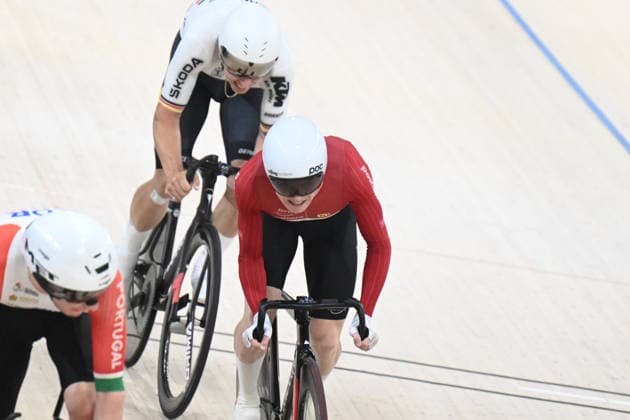 02-02-2026 European Championships Elite Track; Giornata 02; 2026, Germany; 2026, Danimarca; Teutenberg, Tim Torn; Haugsted, Conrad; Konya - Velodrom; 