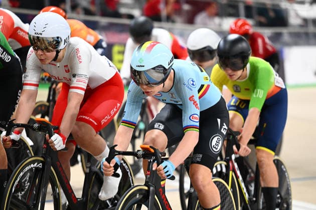 2026 UEC Track Elite European Championships Picture by Olly Hassell SWpix.com - 02 02 2026 - Cycling - 2026 UEC Track Elite European Championships - Konya Velodrome, Konya, Türkiye - Women™s Elimination Race - Lotte Kopecky (Belgium) Konya Konya Velodrome Türkiye Copyright: x xSWpix.comx(t axPhotographyxHubxLtd)xOllyxHassell SWpix.comx SWP-3177-0389