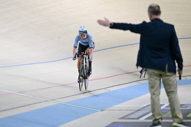 Belgian Lotte Kopecky pictured in action at the women s Elimination Race on the second day of the 2026 UEC Track Elite European Championships, in Konya, Turkey, Monday 02 February 2026. The European Championships take place from 01 to 05 February 2026. DIRKxWAEM  x160523562x