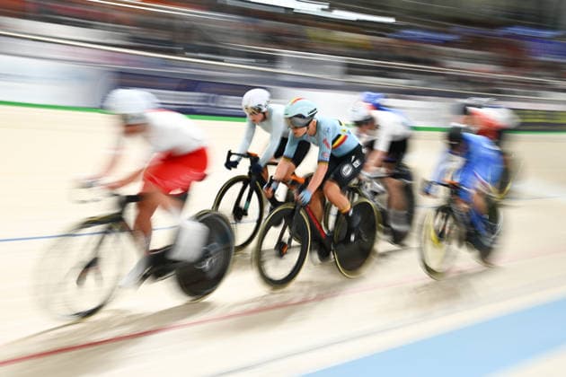 2026 UEC Track Elite European Championships Picture by Olly Hassell SWpix.com - 02 02 2026 - Cycling - 2026 UEC Track Elite European Championships - Konya Velodrome, Konya, Türkiye - Women™s Elimination Race - Lotte Kopecky (Belgium) Konya Konya Velodrome Türkiye Copyright: x xSWpix.comx(t axPhotographyxHubxLtd)xOllyxHassell SWpix.comx SWP-3177-0393