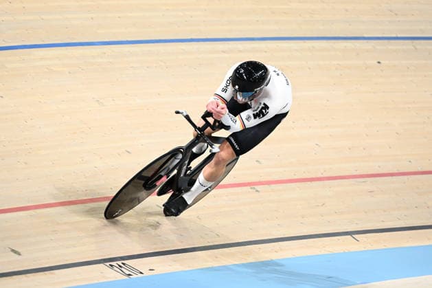2026 UEC Track Elite European Championships Picture by Olly Hassell SWpix.com - 02 02 2026 - Cycling - 2026 UEC Track Elite European Championships - Konya Velodrome, Konya, Türkiye - Men™s 1km Time Trial - Maximilian Dörnbach (Germany) Konya Konya Velodrome Türkiye Copyright: x xSWpix.comx(t axPhotographyxHubxLtd)xOllyxHassell SWpix.comx SWP-3177-0406
