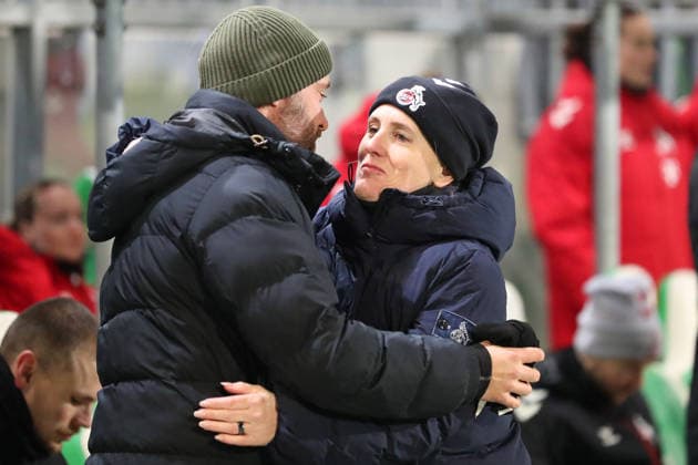 VfL vs Cologne, BL Women Wolfsburg, 02 02 2026, Football, Women, Google Pixel Bundesliga, Season 2025 2026, VfL Wolfsburg vs 1 FC Cologne, Head Coach Stephan Lerch VfL Wolfsburg , Head Coach Britta Carlson Cologne AOK Stadium Lower Saxony Germany