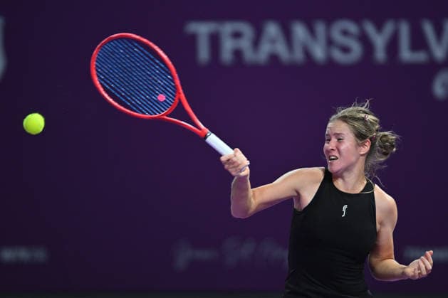 Transylvania Open 2025 - WTA, Tennis Damen 250 Tournament - Day 3 - Karolina Pliskova v Anastasia Zakharova Anastasia Zakharova competes in the first round of the Transylvania Open 2025, a WTA250 Tournament, against Karolina Pliskova of Czech Republic, at BT Arena in Cluj-Napoca, Romania, on February 2, 2026. Bucharest Romania  Copyright: xAlexxNicodimx originalFilename:nicodim-transylv260202_nph2j.jpg