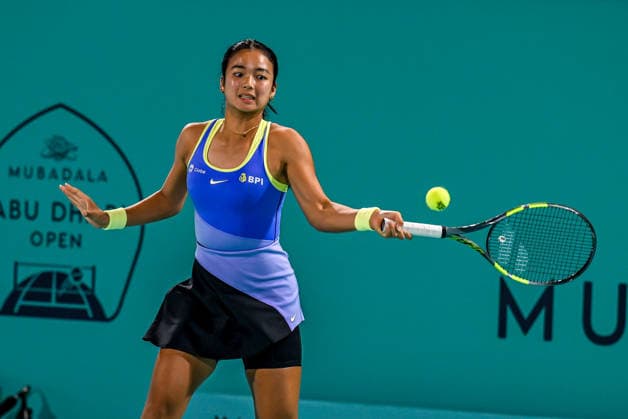 Mubadala Abu Dhabi Open ABU DHABI, UNITED ARAB EMIRATES - FEBRUARY 2: Turkiye s national tennis player Zeynep Sonmez (not seen) competes against Filipino opponent Alexandra Eala at the women’s singles match during the Mubadala Abu Dhabi Open at the Zayed Sports City International Tennis Centre in Abu Dhabi, United Arab Emirates on February 2, 2026. Waleed Zein Anadolu Abu Dhabi United Arab Emirates. Editorial use only. Please get in touch for any other usage.  Copyright: x2026xAnadoluxWaleedxZeinx