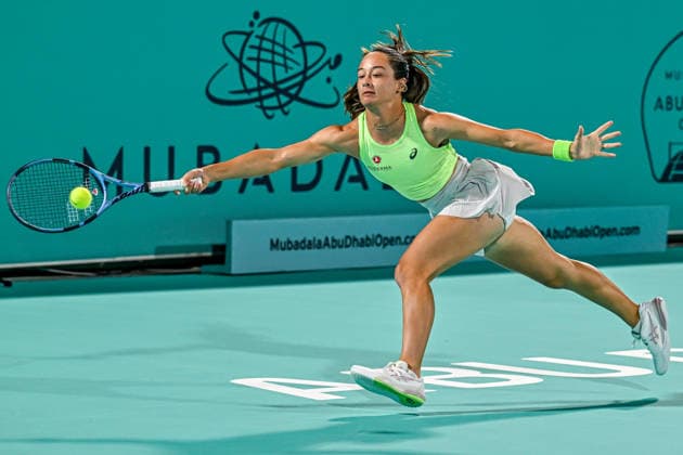Mubadala Abu Dhabi Open Kadin Tenisciler Birligi WTA, Tennis Damen tarafindan Birlesik Arap Emirlikleri nin baskenti Abu Dabi deki Zayed Sports City Uluslararasi Tenis Merkezi’nde duzenlenen Mubadala Abu Dabi Acik tenis Turnuvasi nin tek kadinlar kategorisinde, milli tenisci Zeynep Sonmez (fotografta), Filipinli rakibi Alexandra Eala ile mucadele etti. Waleed Zein Anadolu Abu Dhabi United Arab Emirates. Editorial use only. Please get in touch for any other usage.  Copyright: x2026xAnadoluxWaleedxZeinx
