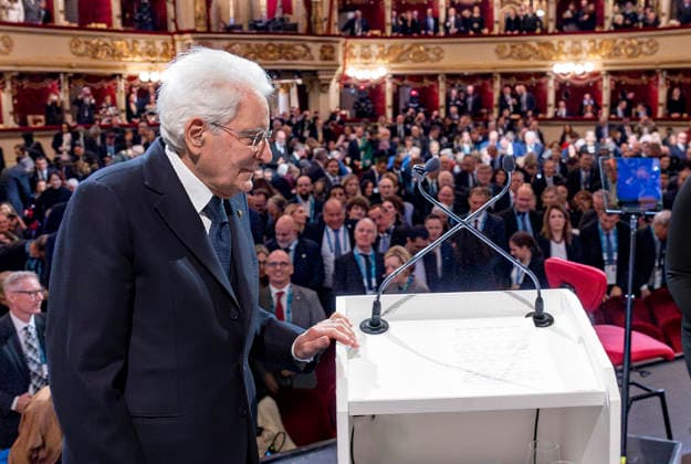 February 2, 2026, Milano: Il Presidente della Repubblica Sergio Mattarella al Teatro alla Scala per l apertura della 145ma sessione del Comitato Olimpico Internazionale, Milano, 2 febbraio 2026 ANSA Paolo Giandotti - Ufficio per la stampa e l informazione della Presidenza della Repubblica +++ UFFICIO STAMPA QUIRINALE +++ FOTO NON IN VENDITA - DA USARE SOLO PER FINI GIORNALISTICI +++ NPK +++ .----.An handout picture, provided by Quirinale press office, shows the pesident of the italian Republic Sergio Mattarella at the Teatro alla Scala for the opening of the 145th session of the International Olympic Committee, Milan 2 February 2026 ANSA Paolo Giandotti - Office for Press and Information of the Presidency of the Republic +++ ANSA PROVIDES ACCESS TO THIS HANDOUT PHOTO TO BE USED SOLELY TO ILLUSTRATE NEWS REPORTING OR COMMENTARY ON THE FACTS OR EVENTS DEPICTED IN THIS IMAGE - NO ARCHIVING - NO LICENSING - NPK Mattarella Dichiara Aperta La 145ma Sessione Del Cio  - ZUMAa110 20260202_zaf_a110_048 Copyright: xUfficioxStampaxQuirinalex