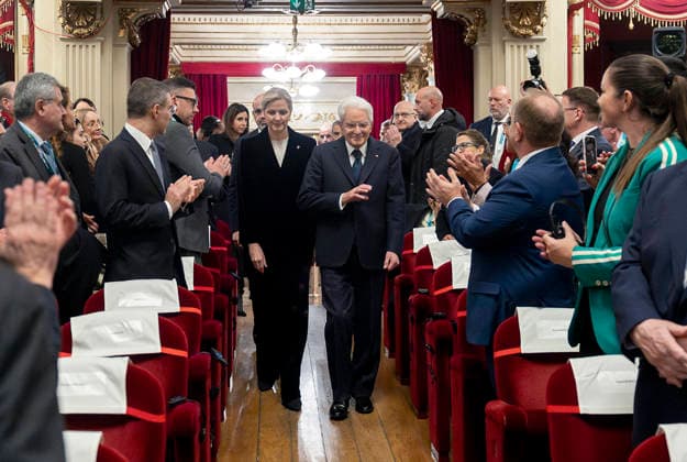 February 2, 2026, Milano: Il Presidente della Repubblica Sergio Mattarella con con Kirsty Coventry, Presidente del Comitato Olimpico Internazionale, al Teatro alla Scala per l apertura della 145ma sessione del Comitato Olimpico Internazionale, Milano, 2 febbraio 2026 ANSA Paolo Giandotti - Ufficio per la stampa e l informazione della Presidenza della Repubblica +++ UFFICIO STAMPA QUIRINALE +++ FOTO NON IN VENDITA - DA USARE SOLO PER FINI GIORNALISTICI +++ NPK +++ .----.An handout picture, provided by Quirinale press office, shows the pesident of the italian Republic Sergio Mattarella with Kirsty Coventry, President of the International Olympic Committee, at the Teatro alla Scala for the opening of the 145th session of the International Olympic Committee, Milan 2 February 2026 ANSA Paolo Giandotti - Office for Press and Information of the Presidency of the Republic +++ ANSA PROVIDES ACCESS TO THIS HANDOUT PHOTO TO BE USED SOLELY TO ILLUSTRATE NEWS REPORTING OR COMMENTARY ON THE FACTS OR EVENTS DEPICTED IN THIS IMAGE - NO ARCHIVING - NO LICENSING - NPK Mattarella Dichiara Aperta La 145ma Sessione Del Cio  - ZUMAa110 20260202_zaf_a110_050 Copyright: xUfficioxStampaxQuirinalex
