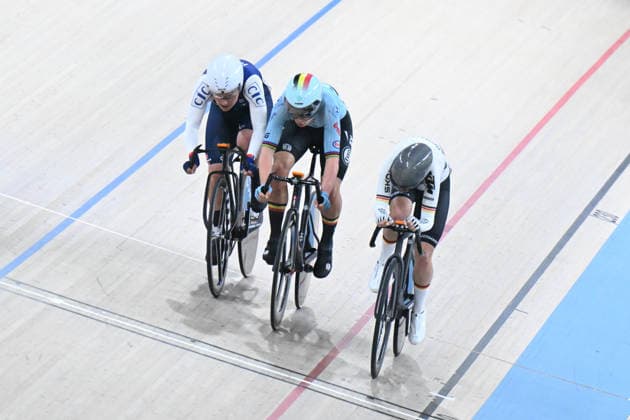 02-02-2026 European Championships Elite Women Track; Giornata 02; 2026, Belgium; 2026, France; 2026, Germany; Kopecky, Lotte; Berteau, Victoire; Teutenberg, Lea Lin; Konya - Velodrom; 
