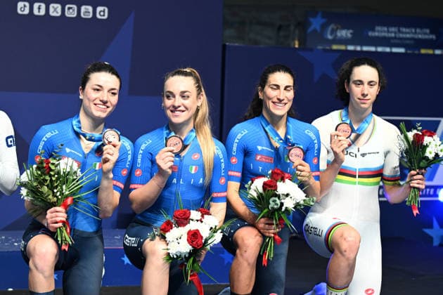 02-02-2026 European Championships Elite Women Track; Giornata 02; 2026, Italia; Balsamo, Elisa; Paternoster, Letizia; Venturelli, Federica; Sanarini, Linda; Konya - Velodrom; 