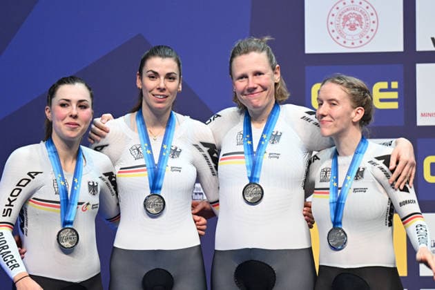 02-02-2026 European Championships Elite Women Track; Giornata 02; 2026, Germany; Kloger, Mieke; Klein, Lisa; Sussemilch, Laura; Brausse, Franziska; Konya - Velodrom; 