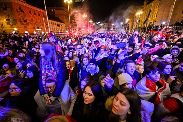 Ceremonial welcome for Croatian National Handball Team after winning bronze at the Men s EHF EURO 2026 Croatia fans during ceremonial welcome for Croatia Handball Team at ban Jelacic Square in Zagreb, Croatia on February 2, 2026. Croatia won bronze medal at the 2026 EHF European Men s Handball Championship.  DavorxPuklavec PIXSELL