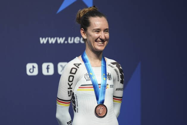 2026 UEC European Track cycling, Rad, Radsport, Bahnrad, Bahn Championships in Konya KONYA, TURKIYE - FEBRUARY 2: Lea Lin Teutenberg of Germany poses with bronze medal after competing women s elimination round during 2026 UEC Track Cycling European Championships at Konya Velodrome in Konya, Turkiye on February 2, 2026. Dilara Irem Sancar Anadolu Konya Turkey. Editorial use only. Please get in touch for any other usage.  Copyright: x2026xAnadoluxDilaraxIremxSancarx
