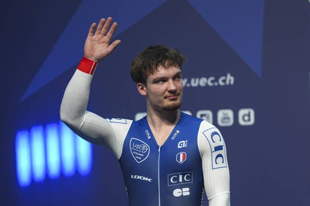 2026 UEC European Track cycling, Rad, Radsport, Bahnrad, Bahn Championships in Konya KONYA, TURKIYE - FEBRUARY 2: Etienne Oliviero of France finished second after competing men s time-trial during 2026 UEC Track Cycling European Championships at Konya Velodrome in Konya, Turkiye on February 2, 2026. Dilara Irem Sancar Anadolu Konya Turkey. Editorial use only. Please get in touch for any other usage.  Copyright: x2026xAnadoluxDilaraxIremxSancarx