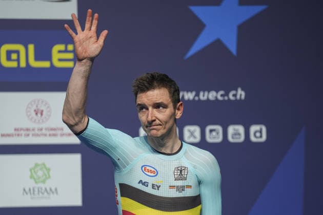 2026 UEC European Track cycling, Rad, Radsport, Bahnrad, Bahn Championships in Konya KONYA, TURKIYE - FEBRUARY 2: Jasper de Buyst of Belgium finishes 3rd place in men s points race during 2026 UEC Track Cycling European Championships at Konya Velodrome in Konya, Turkiye on February 2, 2026. Dilara Irem Sancar Anadolu Konya Turkey. Editorial use only. Please get in touch for any other usage.  Copyright: x2026xAnadoluxDilaraxIremxSancarx
